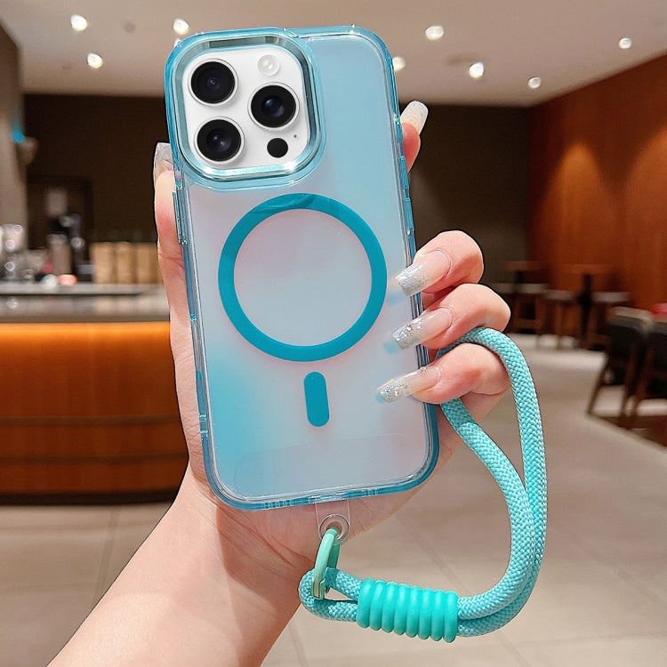 Bright Shadow  Magsafe Discoloration Phone Case with Wrist Strap, For iPhone 17 Pro Max, For iPhone 17 Pro, For iPhone 17, For iPhone Air, For iPhone 16 Pro Max, For iPhone 16 Pro, For iPhone 16 Plus, For iPhone 16, For iPhone 15 Pro Max               ...