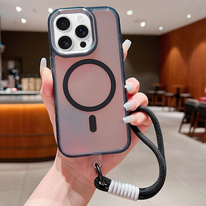 Bright Shadow  Magsafe Discoloration Phone Case with Wrist Strap, For iPhone 17 Pro Max, For iPhone 17 Pro, For iPhone 17, For iPhone Air, For iPhone 16 Pro Max, For iPhone 16 Pro, For iPhone 16 Plus, For iPhone 16, For iPhone 15 Pro Max               ...