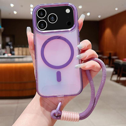 Bright Shadow  Magsafe Discoloration Phone Case with Wrist Strap, For iPhone 17 Pro Max, For iPhone 17 Pro, For iPhone 17, For iPhone Air, For iPhone 16 Pro Max, For iPhone 16 Pro, For iPhone 16 Plus, For iPhone 16, For iPhone 15 Pro Max               ...