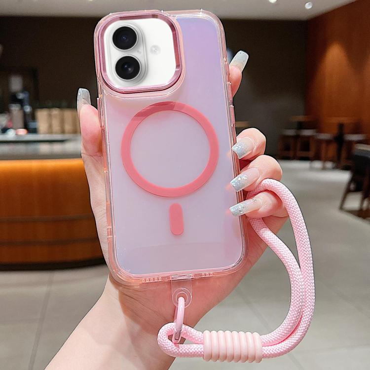 Bright Shadow  Magsafe Discoloration Phone Case with Wrist Strap, For iPhone 17 Pro Max, For iPhone 17 Pro, For iPhone 17, For iPhone Air, For iPhone 16 Pro Max, For iPhone 16 Pro, For iPhone 16 Plus, For iPhone 16, For iPhone 15 Pro Max               ...