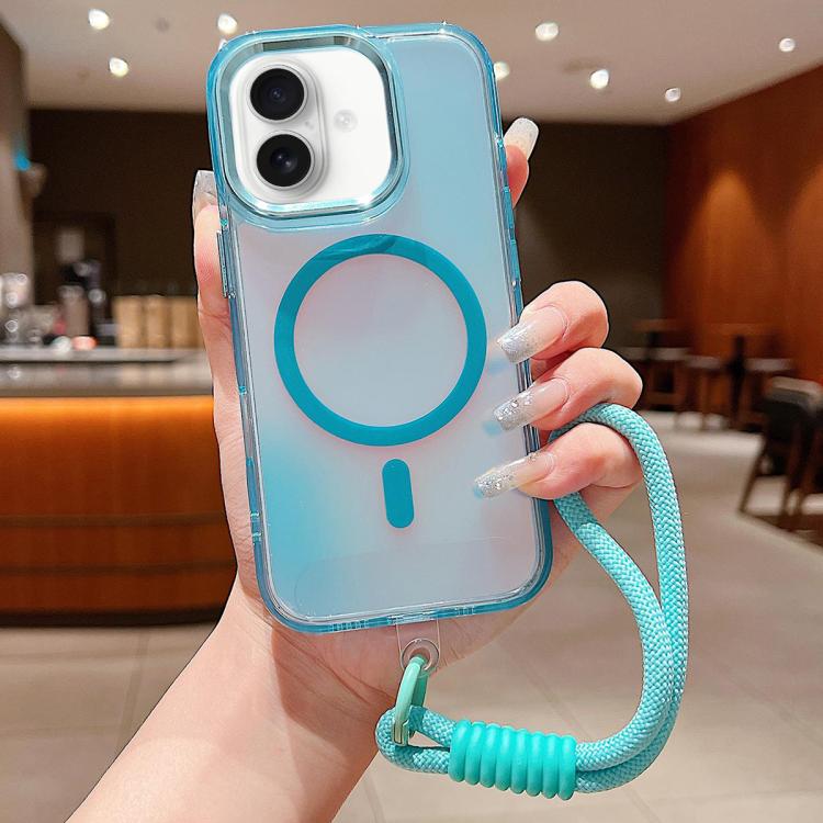 Bright Shadow  Magsafe Discoloration Phone Case with Wrist Strap, For iPhone 17 Pro Max, For iPhone 17 Pro, For iPhone 17, For iPhone Air, For iPhone 16 Pro Max, For iPhone 16 Pro, For iPhone 16 Plus, For iPhone 16, For iPhone 15 Pro Max               ...
