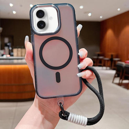 Bright Shadow  Magsafe Discoloration Phone Case with Wrist Strap, For iPhone 17 Pro Max, For iPhone 17 Pro, For iPhone 17, For iPhone Air, For iPhone 16 Pro Max, For iPhone 16 Pro, For iPhone 16 Plus, For iPhone 16, For iPhone 15 Pro Max               ...