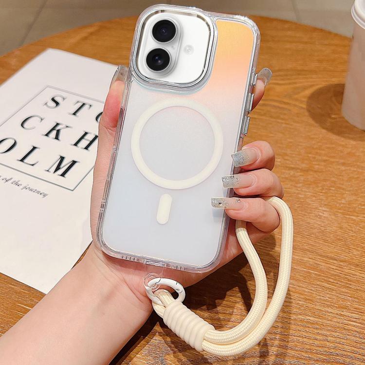 Bright Shadow  Magsafe Discoloration Phone Case with Wrist Strap, For iPhone 17 Pro Max, For iPhone 17 Pro, For iPhone 17, For iPhone Air, For iPhone 16 Pro Max, For iPhone 16 Pro, For iPhone 16 Plus, For iPhone 16, For iPhone 15 Pro Max               ...