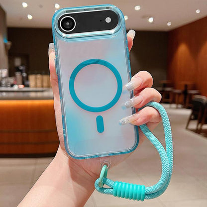 Bright Shadow  Magsafe Discoloration Phone Case with Wrist Strap, For iPhone 17 Pro Max, For iPhone 17 Pro, For iPhone 17, For iPhone Air, For iPhone 16 Pro Max, For iPhone 16 Pro, For iPhone 16 Plus, For iPhone 16, For iPhone 15 Pro Max               ...