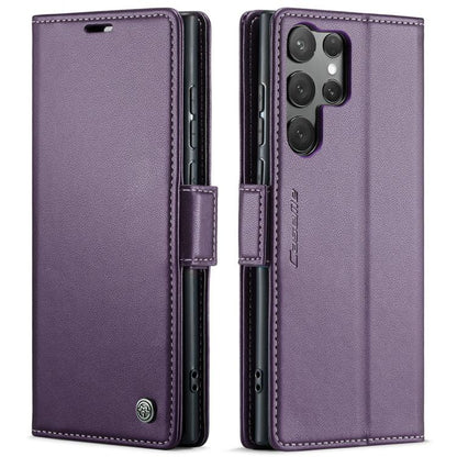CaseMe 023 Butterfly Buckle Litchi Texture RFID Anti-theft Leather Phone Case, For Galaxy S25 Ultra 5G, For Galaxy S24 FE 5G
