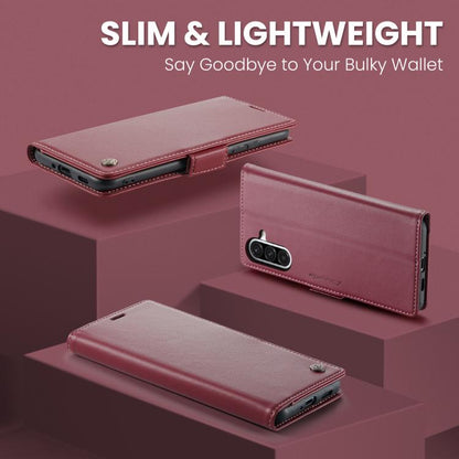 CaseMe 023 Butterfly Buckle Litchi Texture RFID Anti-theft Leather Phone Case, For Galaxy A17