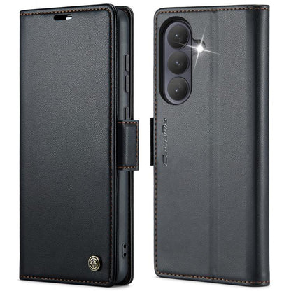 CaseMe 023 Butterfly Buckle Litchi Texture RFID Anti-theft Leather Phone Case, For Galaxy A17 / A18, For Galaxy S26 FE 5G, For Galaxy S26+ 5G, For Galaxy S26 Ultra 5G, For Galaxy S26 5G, For Galaxy A57 5G, For Galaxy A37 5G, For Galaxy A27 5G          ...