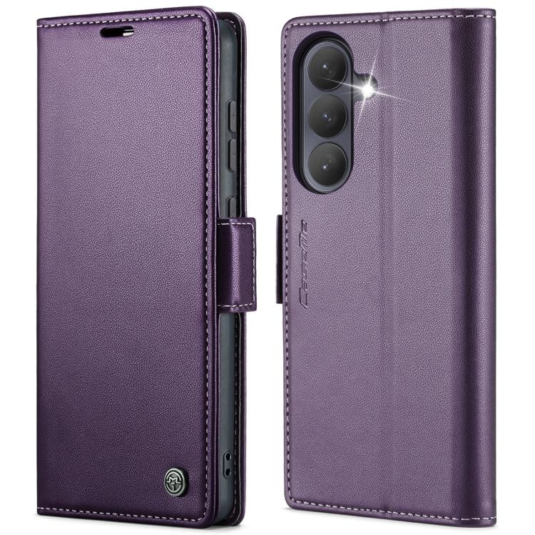 CaseMe 023 Butterfly Buckle Litchi Texture RFID Anti-theft Leather Phone Case, For Samsung Galaxy S26+ 5G, For Samsung Galaxy S26 Ultra 5G, For Samsung Galaxy S26 5G, For Samsung Galaxy Z Flip7 FE, For Samsung Galaxy S25 FE 5G, For Samsung Galaxy Z Fol...