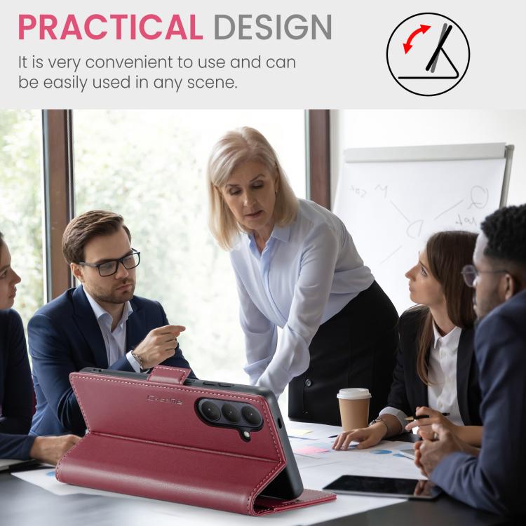 CaseMe 023 Butterfly Buckle Litchi Texture RFID Anti-theft Leather Phone Case, For Samsung Galaxy S26+ 5G, For Samsung Galaxy S26 Ultra 5G, For Samsung Galaxy S26 5G, For Samsung Galaxy Z Flip7 FE, For Samsung Galaxy S25 FE 5G, For Samsung Galaxy Z Fol...