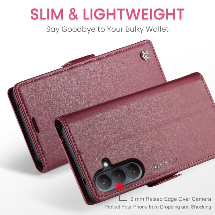 CaseMe 023 Butterfly Buckle Litchi Texture RFID Anti-theft Leather Phone Case, For Samsung Galaxy S26+ 5G, For Samsung Galaxy S26 Ultra 5G, For Samsung Galaxy S26 5G, For Samsung Galaxy Z Flip7 FE, For Samsung Galaxy S25 FE 5G, For Samsung Galaxy Z Fol...