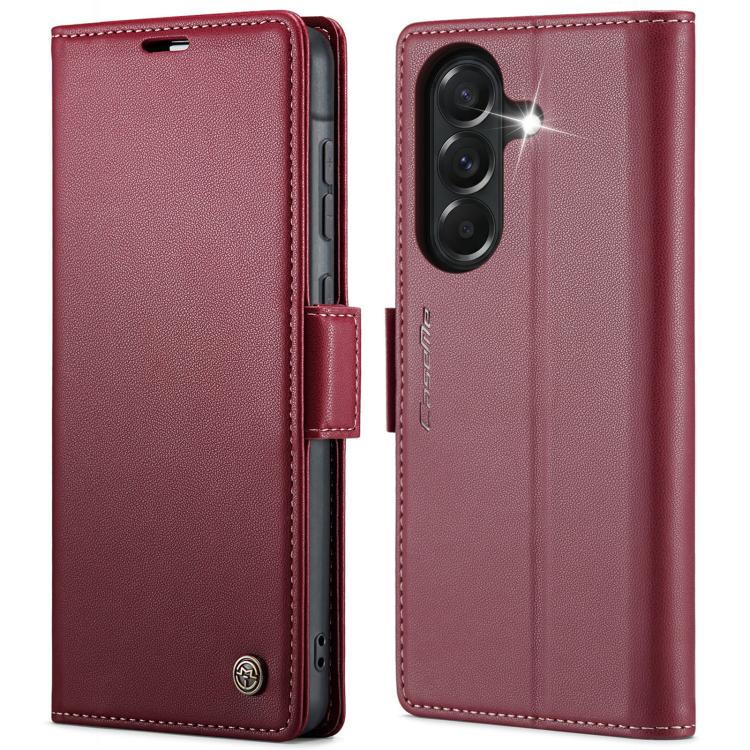 CaseMe 023 Butterfly Buckle Litchi Texture RFID Anti-theft Leather Phone Case, For Galaxy A17 / A18, For Galaxy S26 FE 5G, For Galaxy S26+ 5G, For Galaxy S26 Ultra 5G, For Galaxy S26 5G, For Galaxy A57 5G, For Galaxy A37 5G, For Galaxy A27 5G          ...