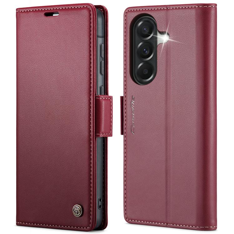 CaseMe 023 Butterfly Buckle Litchi Texture RFID Anti-theft Leather Phone Case, For Galaxy A17 / A18, For Galaxy S26 FE 5G, For Galaxy S26+ 5G, For Galaxy S26 Ultra 5G, For Galaxy S26 5G, For Galaxy A57 5G, For Galaxy A37 5G, For Galaxy A27 5G          ...