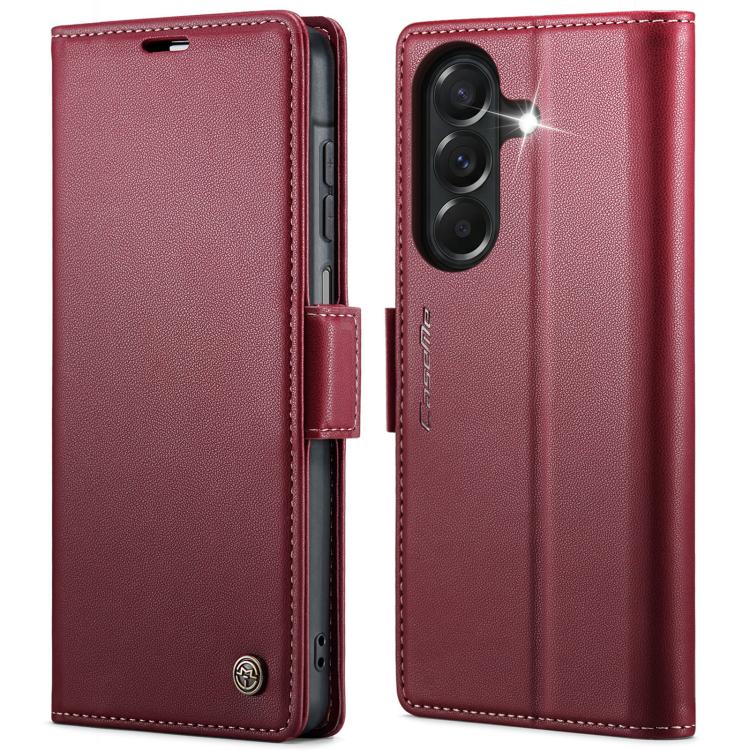 CaseMe 023 Butterfly Buckle Litchi Texture RFID Anti-theft Leather Phone Case, For Galaxy S26+ 5G, For Galaxy S26 Ultra 5G, For Galaxy S26 5G, For Galaxy A57 5G, For Galaxy A37 5G, For Galaxy A27 5G, For Galaxy S25 FE 5G, For Galaxy Z Fold7            ...