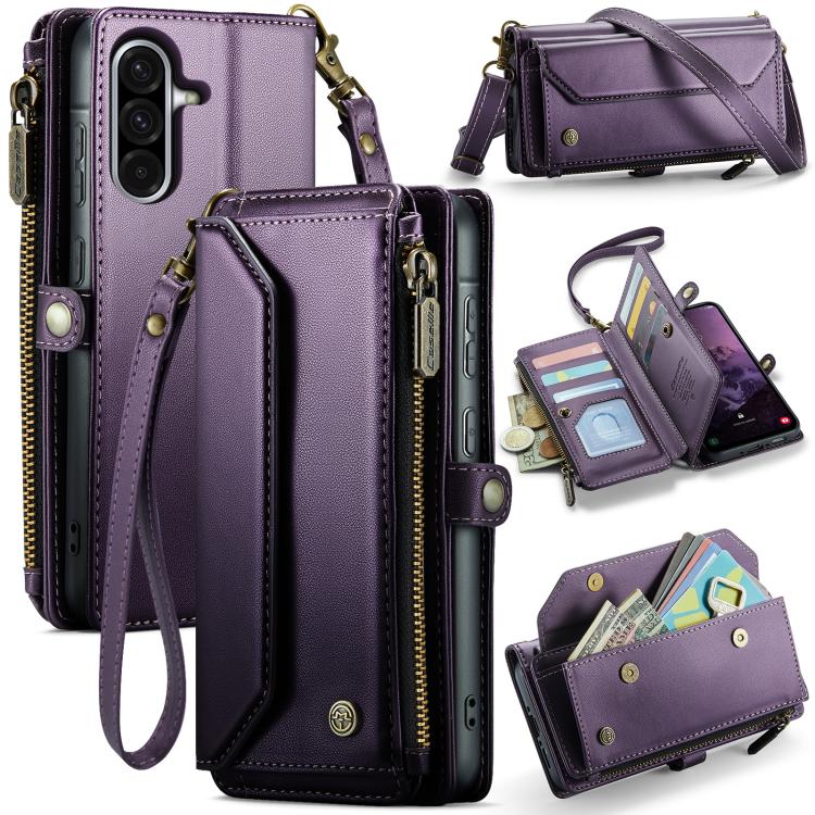 CaseMe C36 Card Slots Zipper Wallet RFID Anti-theft Leather Phone Case, For Galaxy Z Fold8 Ultra 5G, For Galaxy S26+ 5G, For Galaxy S26 Ultra 5G, For Galaxy S26 5G, For Galaxy A57 5G, For Galaxy A37 5G, For Galaxy S25 FE 5G, For Galaxy A17 4G          ...