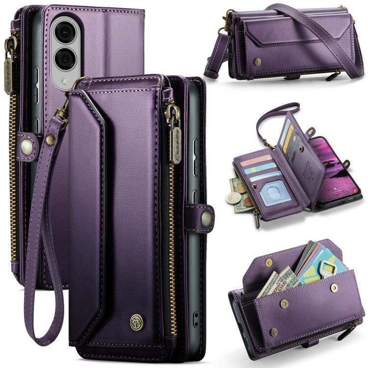CaseMe C36 Card Slots Zipper Wallet RFID Anti-theft Leather Phone Case, For Galaxy Z Fold8 Ultra 5G, For Galaxy S26+ 5G, For Galaxy S26 Ultra 5G, For Galaxy S26 5G, For Galaxy A57 5G, For Galaxy A37 5G, For Galaxy S25 FE 5G, For Galaxy A17 4G          ...