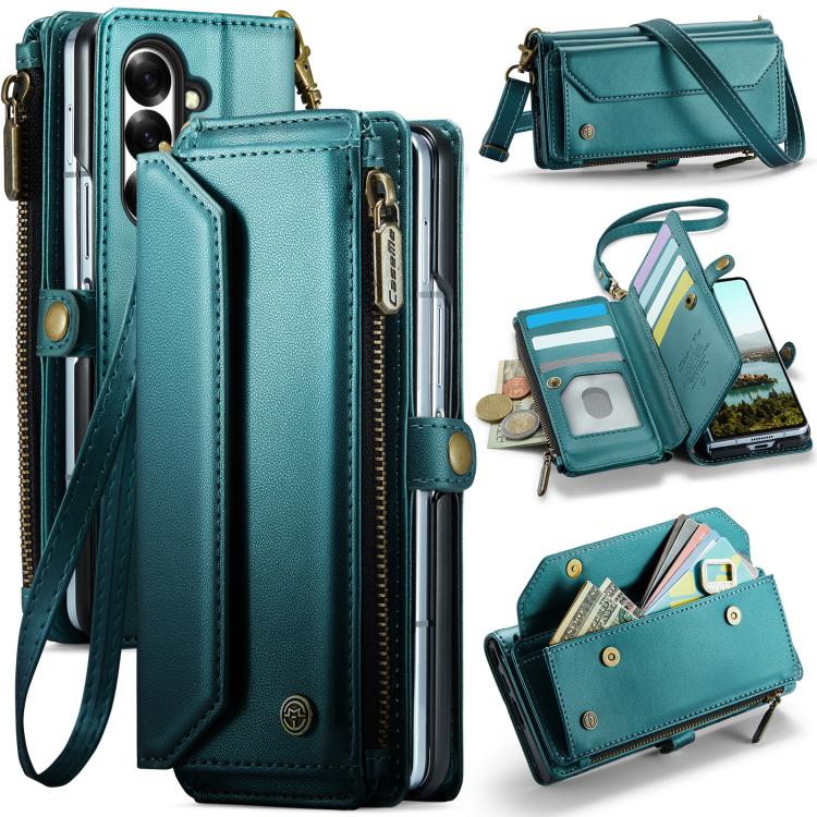 CaseMe C36 Card Slots Zipper Wallet RFID Anti-theft Leather Phone Case, For Galaxy Z Fold8 Ultra 5G, For Galaxy S26+ 5G, For Galaxy S26 Ultra 5G, For Galaxy S26 5G, For Galaxy A57 5G, For Galaxy A37 5G, For Galaxy S25 FE 5G, For Galaxy A17 4G          ...
