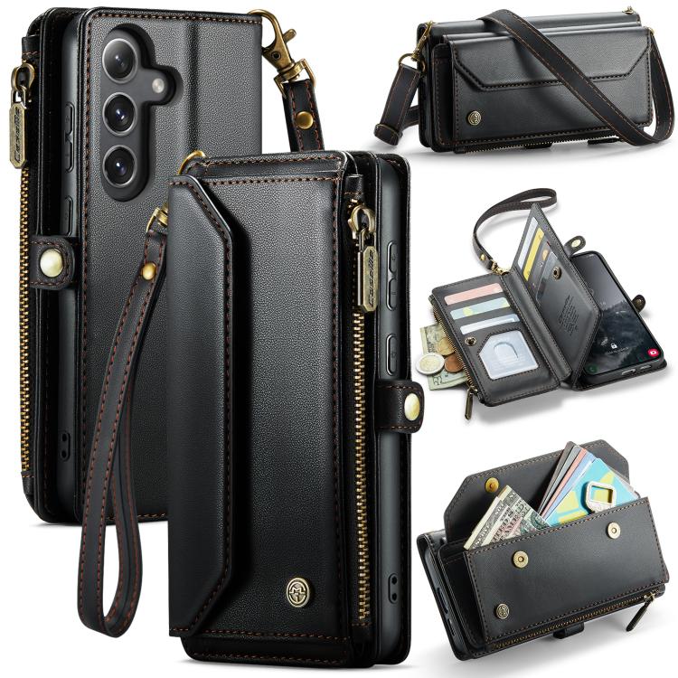 CaseMe C36 Card Slots Zipper Wallet RFID Anti-theft Leather Phone Case, For Galaxy Z Fold8 Ultra 5G, For Galaxy S26+ 5G, For Galaxy S26 Ultra 5G, For Galaxy S26 5G, For Galaxy A57 5G, For Galaxy A37 5G, For Galaxy S25 FE 5G, For Galaxy A17 4G          ...