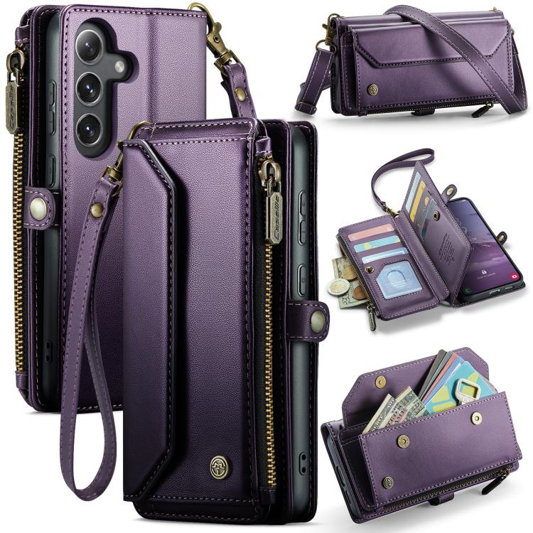 CaseMe C36 Card Slots Zipper Wallet RFID Anti-theft Leather Phone Case, For Galaxy Z Fold8 Ultra 5G, For Galaxy S26+ 5G, For Galaxy S26 Ultra 5G, For Galaxy S26 5G, For Galaxy A57 5G, For Galaxy A37 5G, For Galaxy S25 FE 5G, For Galaxy A17 4G          ...