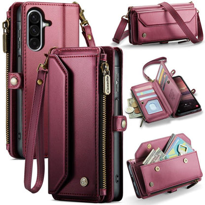 CaseMe C36 Card Slots Zipper Wallet RFID Anti-theft Leather Phone Case, For Galaxy Z Fold8 Ultra 5G, For Galaxy S26+ 5G, For Galaxy S26 Ultra 5G, For Galaxy S26 5G, For Galaxy A57 5G, For Galaxy A37 5G, For Galaxy S25 FE 5G, For Galaxy A17 4G          ...