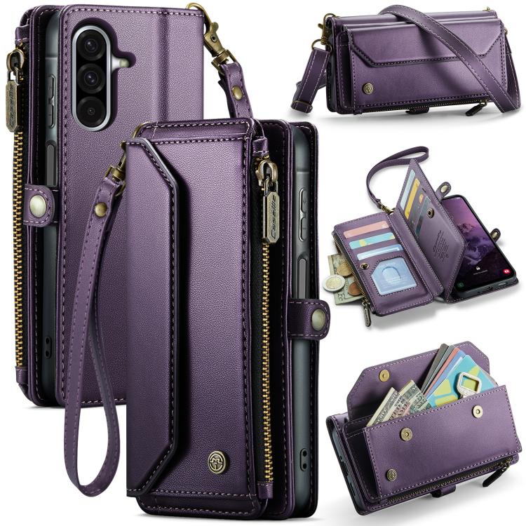 CaseMe C36 Card Slots Zipper Wallet RFID Anti-theft Leather Phone Case, For Galaxy Z Fold8 Ultra 5G, For Galaxy S26+ 5G, For Galaxy S26 Ultra 5G, For Galaxy S26 5G, For Galaxy A57 5G, For Galaxy A37 5G, For Galaxy S25 FE 5G, For Galaxy A17 4G          ...