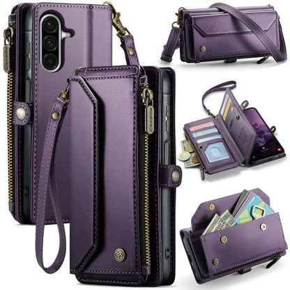 CaseMe C36 Card Slots Zipper Wallet RFID Anti-theft Leather Phone Case, For Galaxy Z Fold8 Ultra 5G, For Galaxy S26+ 5G, For Galaxy S26 Ultra 5G, For Galaxy S26 5G, For Galaxy A57 5G, For Galaxy A37 5G, For Galaxy S25 FE 5G, For Galaxy A17 4G          ...