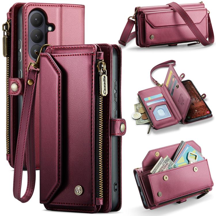 CaseMe C36 Card Slots Zipper Wallet RFID Anti-theft Leather Phone Case, For Galaxy Z Fold8 Ultra 5G, For Galaxy S26+ 5G, For Galaxy S26 Ultra 5G, For Galaxy S26 5G, For Galaxy A57 5G, For Galaxy A37 5G, For Galaxy S25 FE 5G, For Galaxy A17 4G          ...