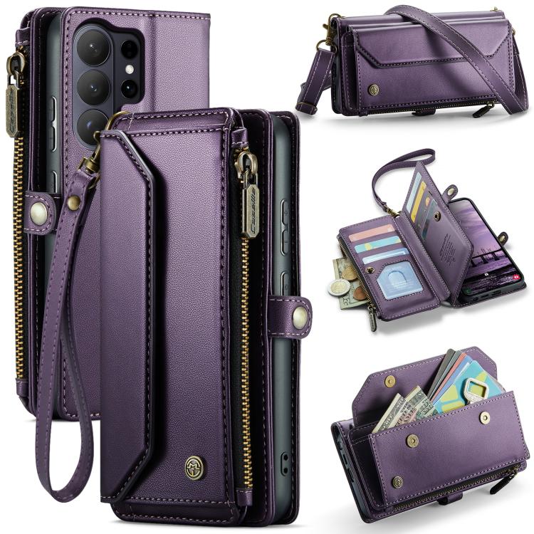 CaseMe C36 Card Slots Zipper Wallet RFID Anti-theft Leather Phone Case, For Galaxy Z Fold8 Ultra 5G, For Galaxy S26+ 5G, For Galaxy S26 Ultra 5G, For Galaxy S26 5G, For Galaxy A57 5G, For Galaxy A37 5G, For Galaxy S25 FE 5G, For Galaxy A17 4G          ...