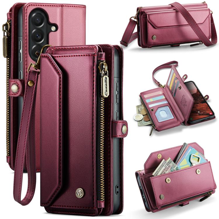 CaseMe C36 Card Slots Zipper Wallet RFID Anti-theft Leather Phone Case, For Galaxy Z Fold8 Ultra 5G, For Galaxy S26+ 5G, For Galaxy S26 Ultra 5G, For Galaxy S26 5G, For Galaxy A57 5G, For Galaxy A37 5G, For Galaxy S25 FE 5G, For Galaxy A17 4G          ...