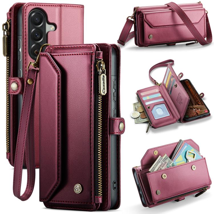 CaseMe C36 Card Slots Zipper Wallet RFID Anti-theft Leather Phone Case, For Galaxy Z Fold8 Ultra 5G, For Galaxy S26+ 5G, For Galaxy S26 Ultra 5G, For Galaxy S26 5G, For Galaxy A57 5G, For Galaxy A37 5G, For Galaxy S25 FE 5G, For Galaxy A17 4G          ...