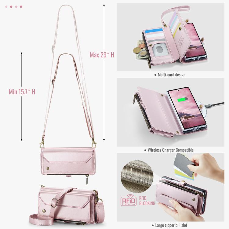 CaseMe C36 Card Slots Zipper Wallet RFID Anti-theft Leather Phone Case, For Galaxy Z Fold8 Ultra 5G, For Galaxy S26+ 5G, For Galaxy S26 Ultra 5G, For Galaxy S26 5G, For Galaxy A57 5G, For Galaxy A37 5G, For Galaxy S25 FE 5G, For Galaxy A17 4G          ...