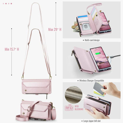 CaseMe C36 Card Slots Zipper Wallet RFID Anti-theft Leather Phone Case, For Galaxy Z Fold8 Ultra 5G, For Galaxy S26+ 5G, For Galaxy S26 Ultra 5G, For Galaxy S26 5G, For Galaxy A57 5G, For Galaxy A37 5G, For Galaxy S25 FE 5G, For Galaxy A17 4G          ...
