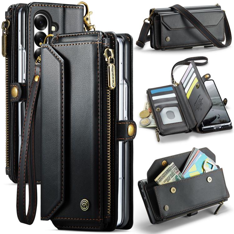 CaseMe C36 Card Slots Zipper Wallet RFID Anti-theft Leather Phone Case, For Galaxy Z Fold8 Ultra 5G, For Galaxy S26+ 5G, For Galaxy S26 Ultra 5G, For Galaxy S26 5G, For Galaxy A57 5G, For Galaxy A37 5G, For Galaxy S25 FE 5G, For Galaxy A17 4G          ...