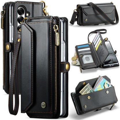 CaseMe C36 Card Slots Zipper Wallet RFID Anti-theft Leather Phone Case, For Galaxy Z Fold8 Ultra 5G, For Galaxy S26+ 5G, For Galaxy S26 Ultra 5G, For Galaxy S26 5G, For Galaxy A57 5G, For Galaxy A37 5G, For Galaxy S25 FE 5G, For Galaxy A17 4G          ...