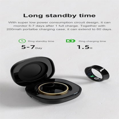 R09 SIZE 11 Smart Ring, Support Heart Rate / Blood Oxygen / Sleep Monitoring / Multiple Sports Modes