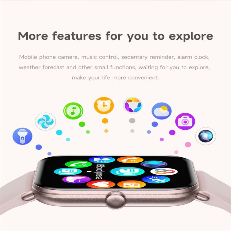KM66 1.75 inch Color Screen Smart Watch Silicone Strap, Support Bluetooth Call