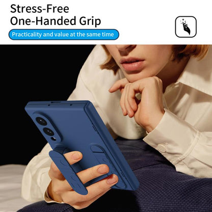 Bazher Shell Film Integrierte Halterung Stoßfeste Handyhülle, für Galaxy Z Fold8 5G, für Galaxy Z Fold8 Ultra 5G, für Galaxy Z TriFold, für Galaxy Z Fold7 5G, für Galaxy Z Fold6 5G, für Galaxy Z Fold5 5G, für Galaxy Z Fold4, für Galaxy Z Fold3 5G