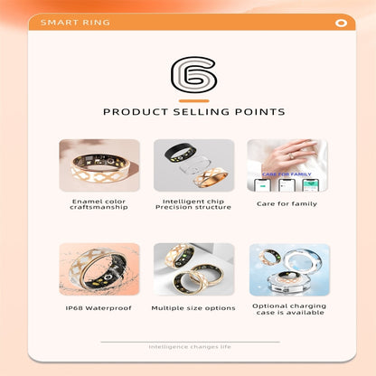 R10M SIZE 9 Smart Ring, Support Heart Rate / Blood Oxygen / Sleep Monitoring / Multiple Sports Modes