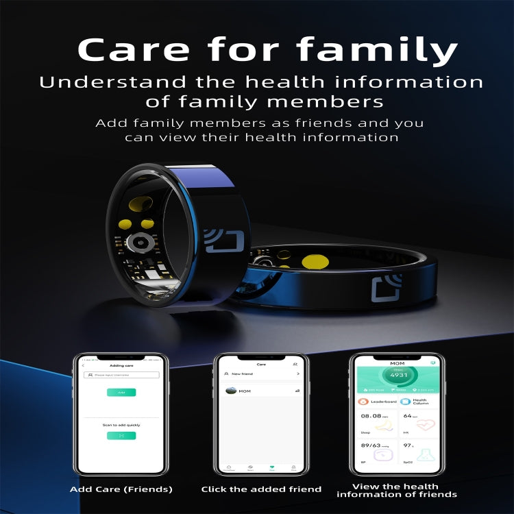 R20 SIZE 7 Smart Ring, Support Heart Rate / Blood Oxygen / Sleep Monitoring / Multiple Sports Modes