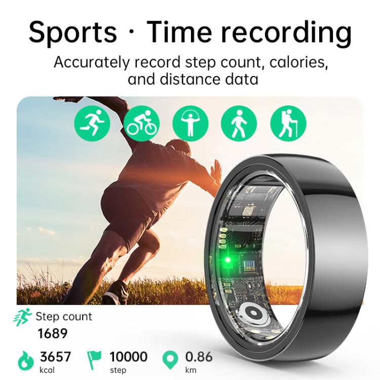 R1000 SIZE 9 Smart Ring, Support Heart Rate / Blood Oxygen / Sleep / Multiple Sports Modes