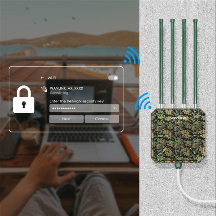 WAVLINK WN573HX1 WiFi 6 AX1800 Dual Band Wireless Router Outdoor WiFi Access Point, US Plug, EU Plug, UK Plug, AU Plug