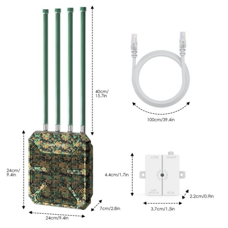 WAVLINK WN573HX1 WiFi 6 AX1800 Dual Band Wireless Router Outdoor WiFi Access Point, US Plug, EU Plug, UK Plug, AU Plug
