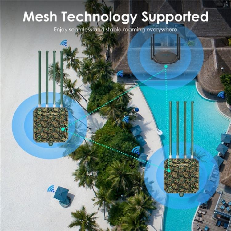 WAVLINK WN573HX1 WiFi 6 AX1800 Dual Band Wireless Router Outdoor WiFi Access Point, US Plug, EU Plug, UK Plug, AU Plug