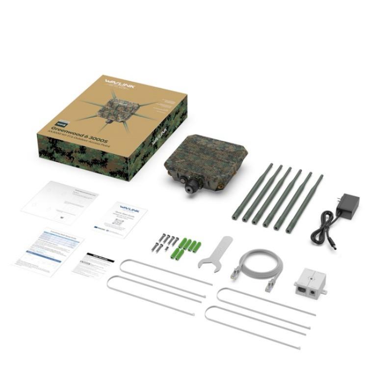 WAVLINK WN588HX3 AX3000 Outdoor WiFi Extender with 6 Antennas Dual Band WiFi Repeater, US Plug, EU Plug, UK Plug, AU Plug