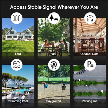 WAVLINK WN588HX3 AX3000 Outdoor WiFi Extender with 6 Antennas Dual Band WiFi Repeater, US Plug, EU Plug, UK Plug, AU Plug