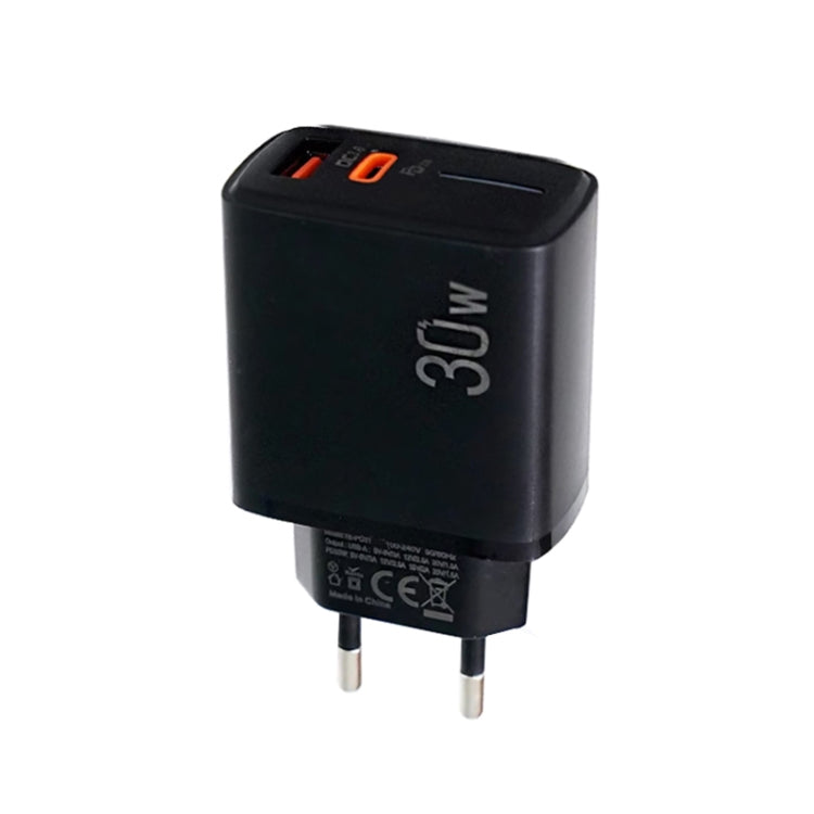 PD31 5V-20V 30W USB-C / Type-C + USB-A Multi Protocol Compatible Charger, EU Plug, 30W EU Plug