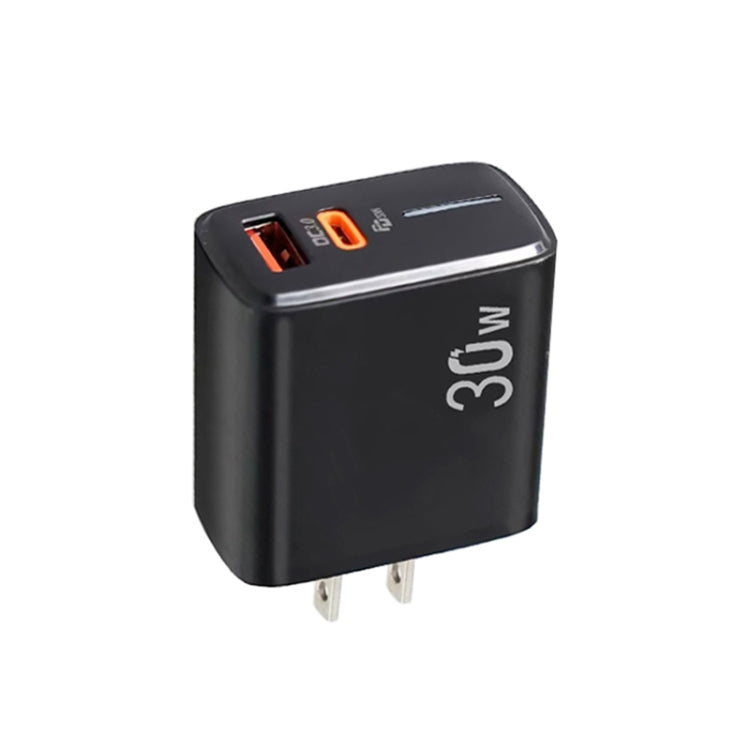 PD31 5V-20V 30W USB-C / Type-C + USB-A Multi Protocol Compatible Charger, US Plug, 30W US Plug