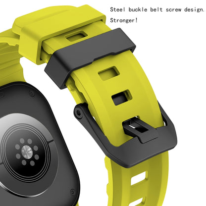 Wild Path Black Buckle Thickened Silicone Watch Band, For Apple Watch 46mm / 49mm / 45mm / 44mm
