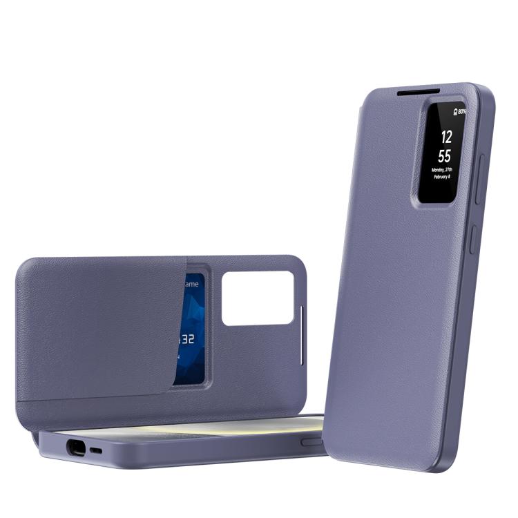 Smart View Window Leather Phone Case with Card Slot