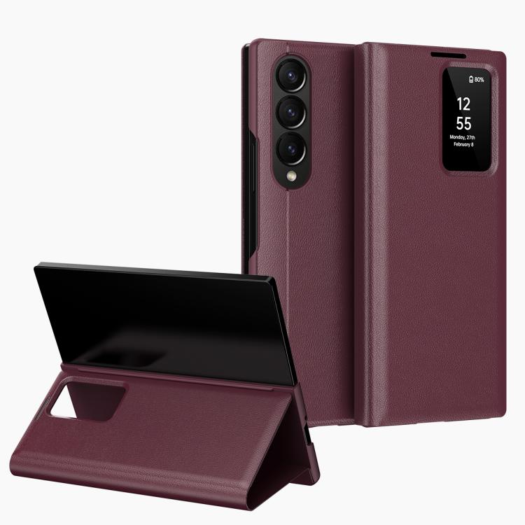 Smart View Window Leather Phone Case with Card Slot