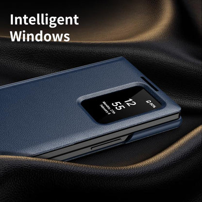 Smart View Window Leather Phone Case with Card Slot, For Samsung Galaxy Z Fold6 5G, For Samsung Galaxy A55, For Samsung Galaxy S24 Ultra 5G, For Samsung Galaxy S24+ 5G, For Samsung Galaxy S24 5G, For Samsung Galaxy S23 FE 5G, For Samsung Galaxy Z Fold5...